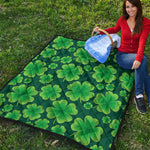 Four-Leaf Clover St. Patrick's Day Print Quilt