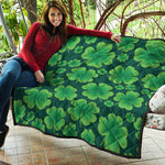 Four-Leaf Clover St. Patrick's Day Print Quilt