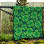 Four-Leaf Clover St. Patrick's Day Print Quilt