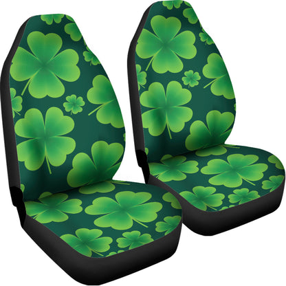 Four-Leaf Clover St. Patrick's Day Print Universal Fit Car Seat Covers