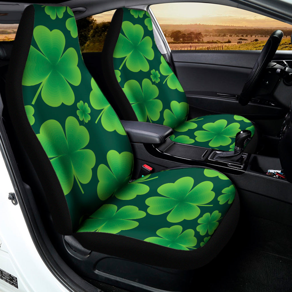 Four-Leaf Clover St. Patrick's Day Print Universal Fit Car Seat Covers