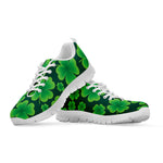 Four-Leaf Clover St. Patrick's Day Print White Sneakers