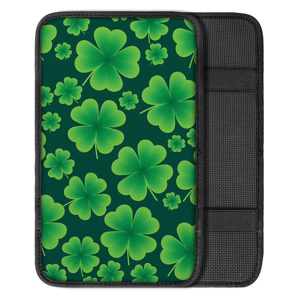 Four-Leaf Clover St. Patrick's Day Print Car Center Console Cover