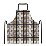 Four Queens Playing Cards Pattern Print Apron