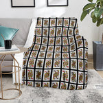 Four Queens Playing Cards Pattern Print Blanket