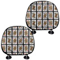 Four Queens Playing Cards Pattern Print Car Headrest Covers