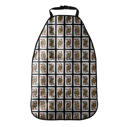Four Queens Playing Cards Pattern Print Car Seat Organizers