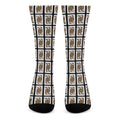 Four Queens Playing Cards Pattern Print Crew Socks