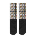 Four Queens Playing Cards Pattern Print Crew Socks