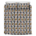 Four Queens Playing Cards Pattern Print Duvet Cover Bedding Set