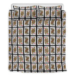 Four Queens Playing Cards Pattern Print Duvet Cover Bedding Set
