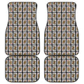 Four Queens Playing Cards Pattern Print Front and Back Car Floor Mats
