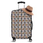 Four Queens Playing Cards Pattern Print Luggage Cover
