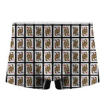 Four Queens Playing Cards Pattern Print Men's Boxer Briefs