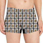 Four Queens Playing Cards Pattern Print Men's Boxer Briefs