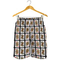 Four Queens Playing Cards Pattern Print Men's Shorts