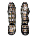 Four Queens Playing Cards Pattern Print Muay Thai Shin Guards