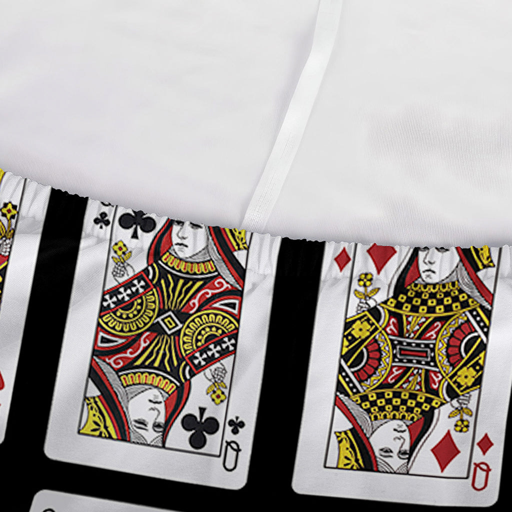 Four Queens Playing Cards Pattern Print Sofa Cover
