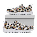 Four Queens Playing Cards Pattern Print White Running Shoes