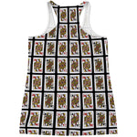 Four Queens Playing Cards Pattern Print Women's Racerback Tank Top
