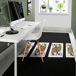 Four Queens Playing Cards Print Area Rug