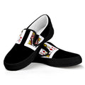 Four Queens Playing Cards Print Black Slip On Sneakers