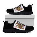 Four Queens Playing Cards Print Black Running Shoes