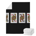 Four Queens Playing Cards Print Blanket