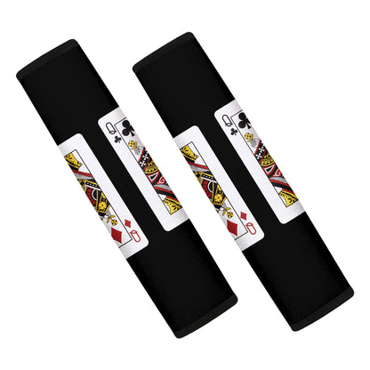 Four Queens Playing Cards Print Car Seat Belt Covers