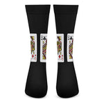 Four Queens Playing Cards Print Crew Socks