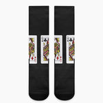Four Queens Playing Cards Print Crew Socks