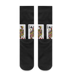 Four Queens Playing Cards Print Crew Socks