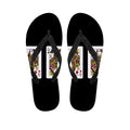 Four Queens Playing Cards Print Flip Flops