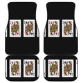 Four Queens Playing Cards Print Front and Back Car Floor Mats
