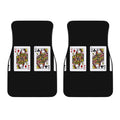 Four Queens Playing Cards Print Front Car Floor Mats