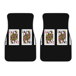 Four Queens Playing Cards Print Front Car Floor Mats