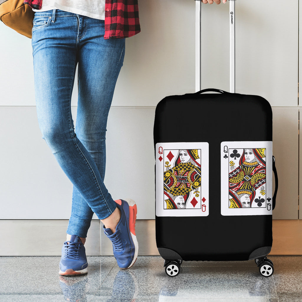 Four Queens Playing Cards Print Luggage Cover