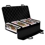 Four Queens Playing Cards Print Pet Car Back Seat Cover