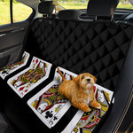 Four Queens Playing Cards Print Pet Car Back Seat Cover