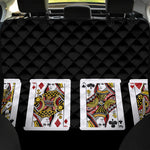 Four Queens Playing Cards Print Pet Car Back Seat Cover
