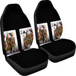 Four Queens Playing Cards Print Universal Fit Car Seat Covers