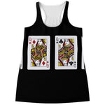 Four Queens Playing Cards Print Women's Racerback Tank Top