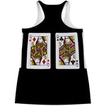 Four Queens Playing Cards Print Women's Racerback Tank Top