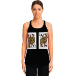 Four Queens Playing Cards Print Women's Racerback Tank Top