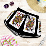 Four Queens Playing Cards Print Women's Shorts