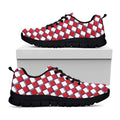 Fourth of July American Plaid Print Black Running Shoes