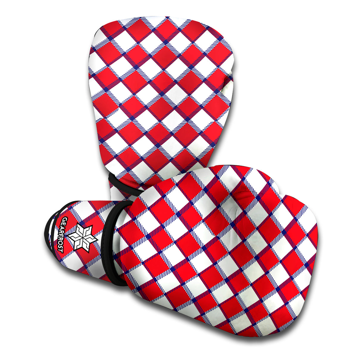 Fourth of July American Plaid Print Boxing Gloves