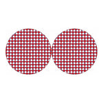 Fourth of July American Plaid Print Car Coasters