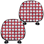 Fourth of July American Plaid Print Car Headrest Covers