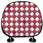 Fourth of July American Plaid Print Car Headrest Covers